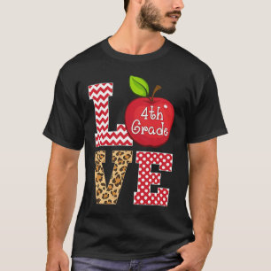 Camiseta Amor 4° grado Leopardo de los tés de Apple