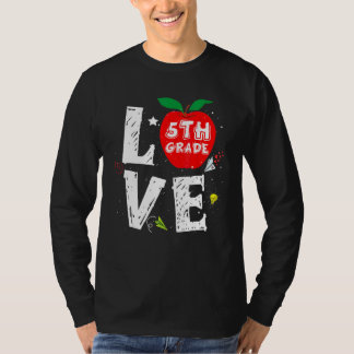 Camiseta Amor 5to Grado Lindos Maestros De Manzana Alumnos 
