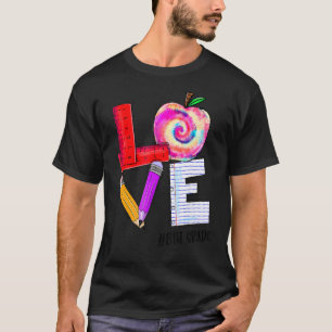 Camiseta Amor 8° grado Apple de vuelta a la escuela