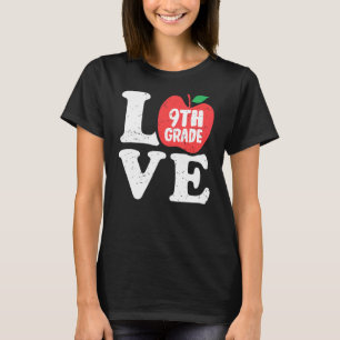 Camiseta Amor 9° grado Maestra Estudiantil de Noveno Grado 