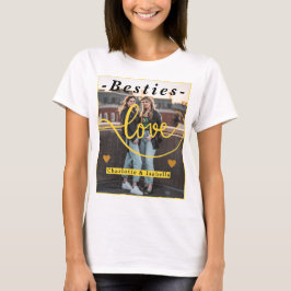 Camiseta Amor a Besties - Nombres y Collages de fotos perso