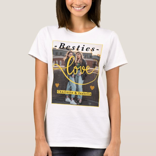Camiseta Amor a Besties - Nombres y Collages de fotos perso (Anverso)