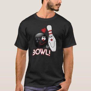Camiseta Amor a Bowl - Personalizar Bowling T-Shirt