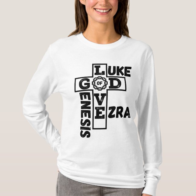 Camiseta Amor a Dios La Larga Manga De Las Mujeres De La Co (Anverso)