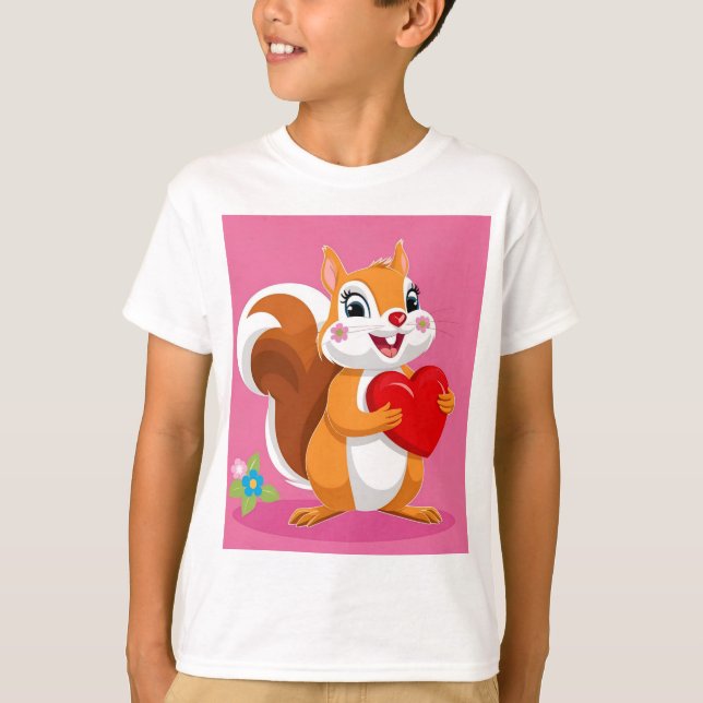 Camiseta Amor a la ardilla floral: Día de la Madre (Anverso)