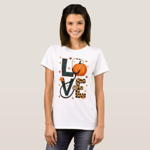 Camiseta AMOR a la Halloween con calabaza