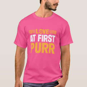 Camiseta Amor a la mamá del gato en primer puro