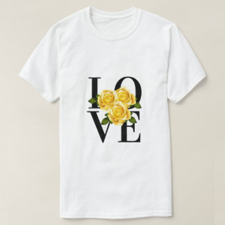 Camiseta AMOR a las rosas amarillas