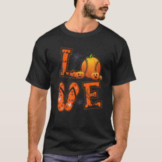 Camiseta AMOR A Los Amantes Del Béisbol Jugadores Calabaza