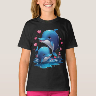 Camiseta Amor a los delfines - Diseño El día de San Valentí