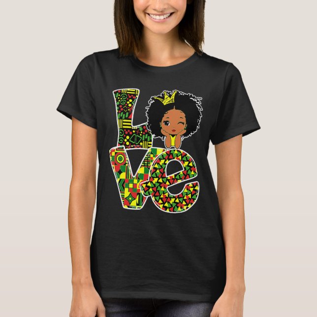 Camiseta AMOR A LOS PEQUEÑOS Chicas Africanos Mes de Histor (Anverso)