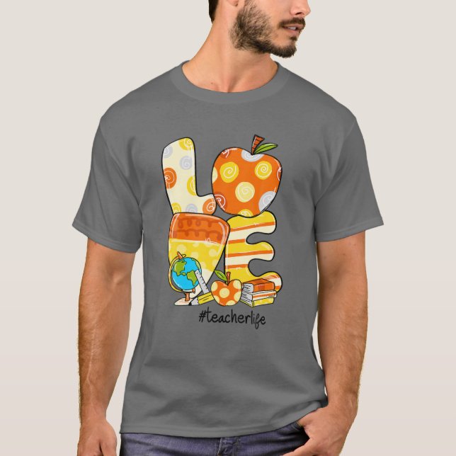 Camiseta AMOR A los profesores de maíz dulce de Apple caerá (Anverso)