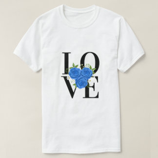 Camiseta AMOR a los rosas azules