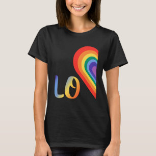 Camiseta Amor a medias Corazón Lgbtq Orgullo Gay Gay Coupl