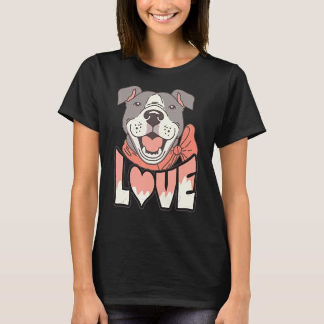 Camiseta Amor a Pitbull Pittie (Anverso)