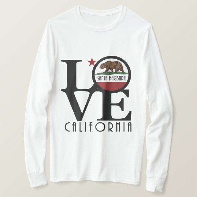Camiseta AMOR A Santa Barbara California (Anverso del diseño)