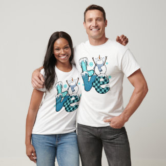 Camiseta AMOR A Snowman Festival de Invierno