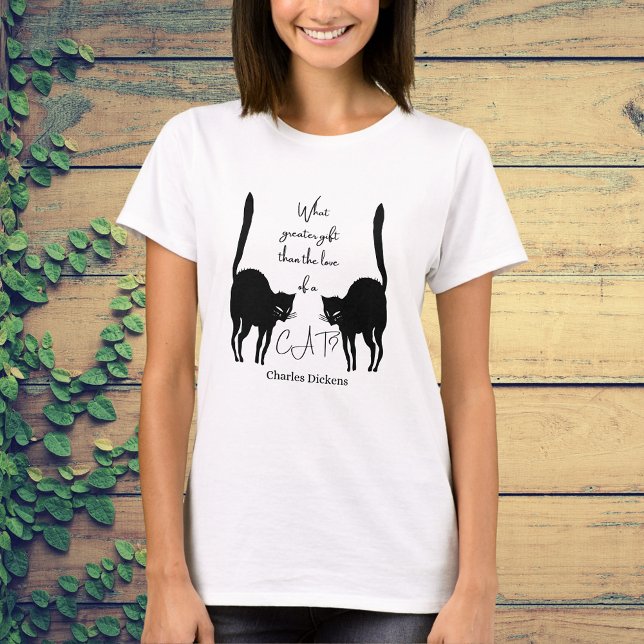 Camiseta Amor a un gato - cita de Charles Dickens (Cat Lovers Charles Dickens Quote T-shirt)