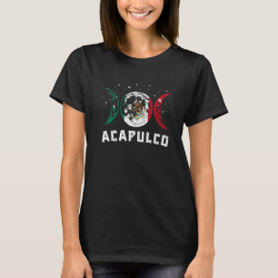 Camiseta Amor Acapulco México Vacaciones Bandera de México