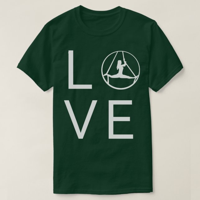 Camiseta Amor aéreo del yoga (Diseño del anverso)
