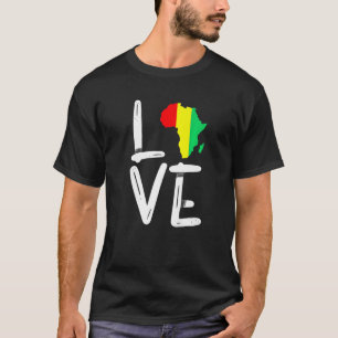 Camiseta AMOR África Mapa de Historia Negra Mes Hombres Muj