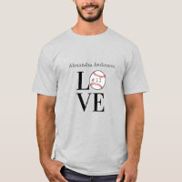 Amor al béisbol: nombre agregado personalizado y n