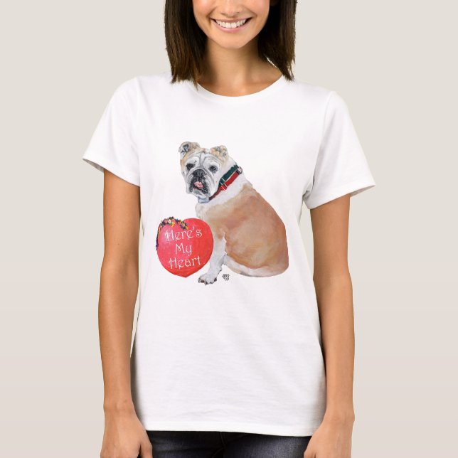 Camiseta Amor al Bulldog inglés (Anverso)