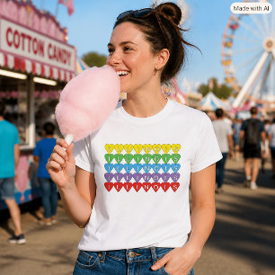 Camiseta Amor al Corazón de Illinois Orgullo Colorido de