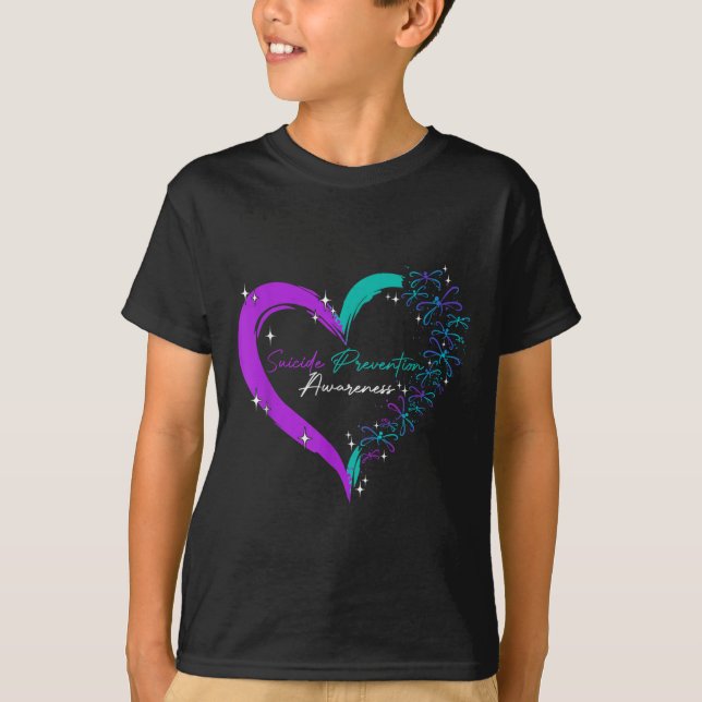 Camiseta Amor al corazón Dragonfly Suicidio Prevención Conc (Anverso)