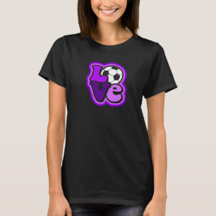 Camiseta Amor al fútbol por Chicas adolescentes y matices f
