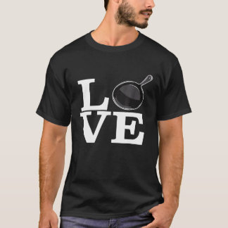 Camiseta Amor al hierro fundido Cocinar Camisas Frying Pan 