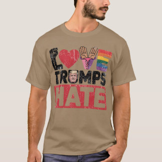 CAMISETA AMOR AL ODIO DE TRUMPS