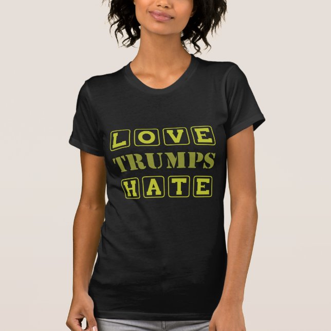 CAMISETA AMOR AL ODIO DE TRUMPS (Anverso)