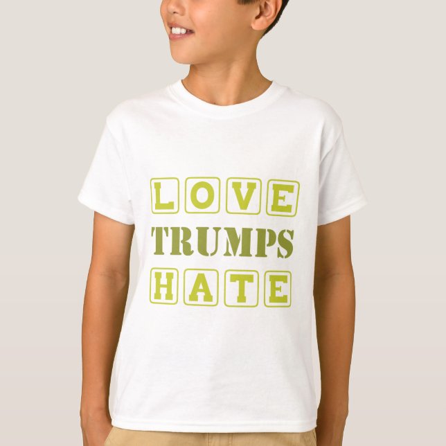 CAMISETA AMOR AL ODIO DE TRUMPS (Anverso)