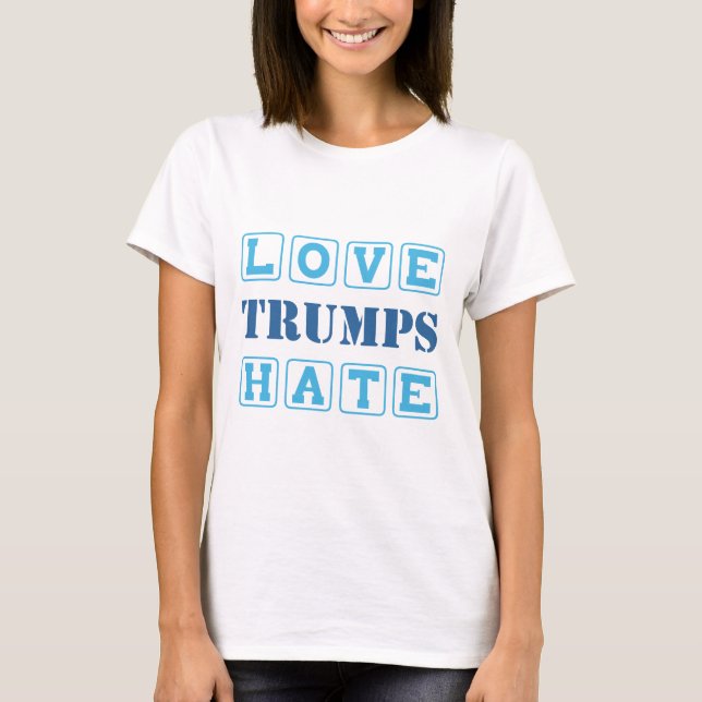 CAMISETA AMOR AL ODIO DE TRUMPS (Anverso)