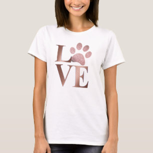Camiseta Amor al oro Rosa con Sparkle Paw