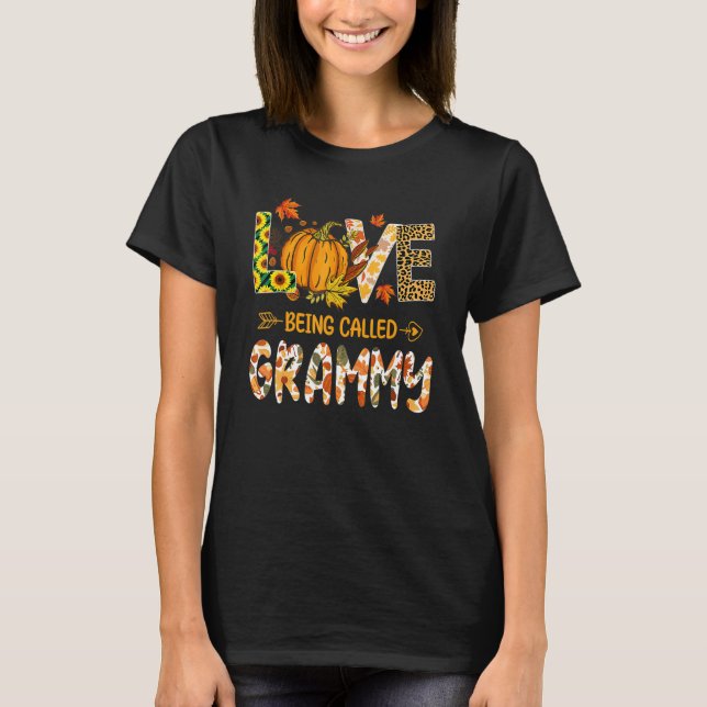 Camiseta Amor al ser llamado Grammy Pumpkin Cae Saltos Grac (Anverso)