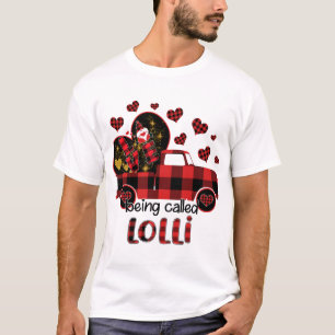 Camiseta Amor al ser llamado Lolli Red Truck Gnome Valentin