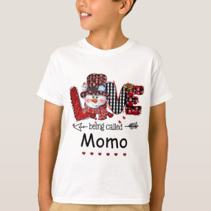 Camiseta Amor al ser llamado Momo Navidades Snowman Red Pla
