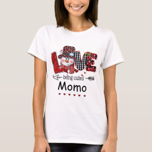 Camiseta Amor al ser llamado Momo Navidades Snowman Red Pla