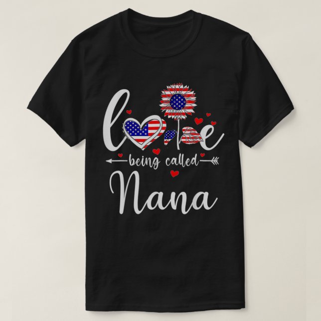 Camiseta Amor Al Ser Llamado Nana 4 De Julio Día De La Inde (Diseño del anverso)