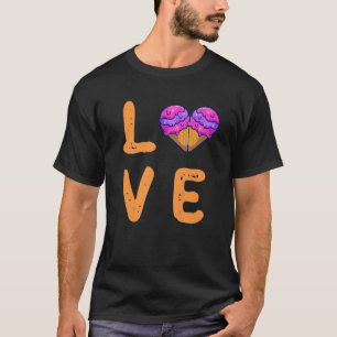 Camiseta Amor Alegre Alegre Crema De Hielo Dulce Donuts Con