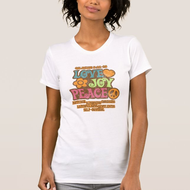 Camiseta Amor, Alegría, Paz (Anverso)