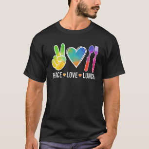 Camiseta Amor Almuerzo Señora Cafetería Cafetería Trabajado