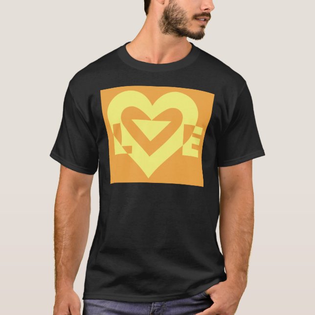 Camiseta Amor Amarillo en Naranja (Anverso)