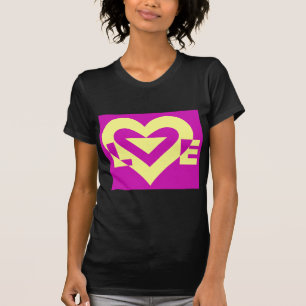 Camiseta Amor Amarillo en Púrpura