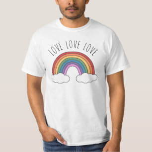Camiseta Amor Amor Amor Arcoíris