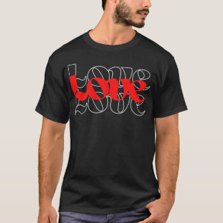 Camiseta AMOR AMOR AMOR en familia de Rojo y Blanco