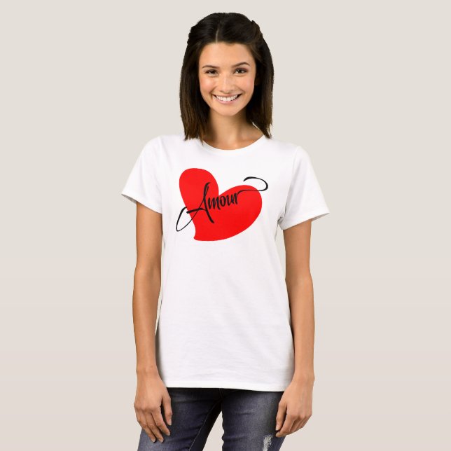 Camiseta Amor (Amor En Francés) (Anverso completo)