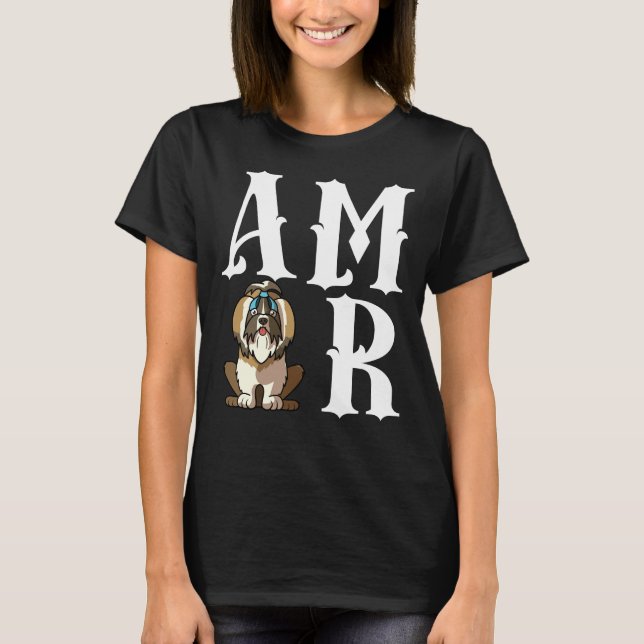 Camiseta Amor Amor Shih Tzu Perro Mamá (Anverso)